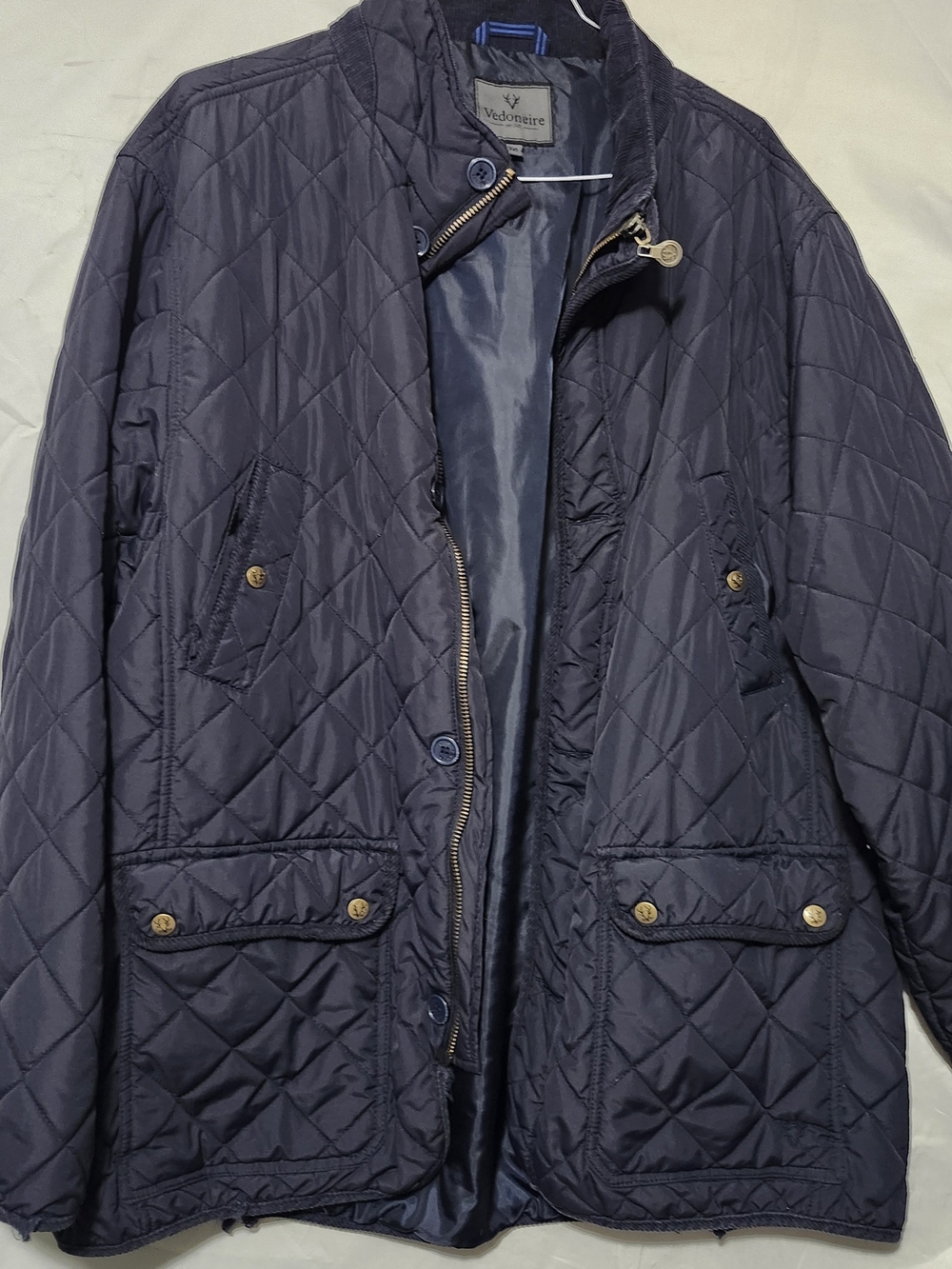 Men's Quilted Navy Jacket